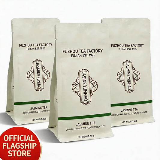 Fuzhou Jasmine Yunhao Green Tea – Strong Aroma Daily Loose Leaf Tea, 50g ×3