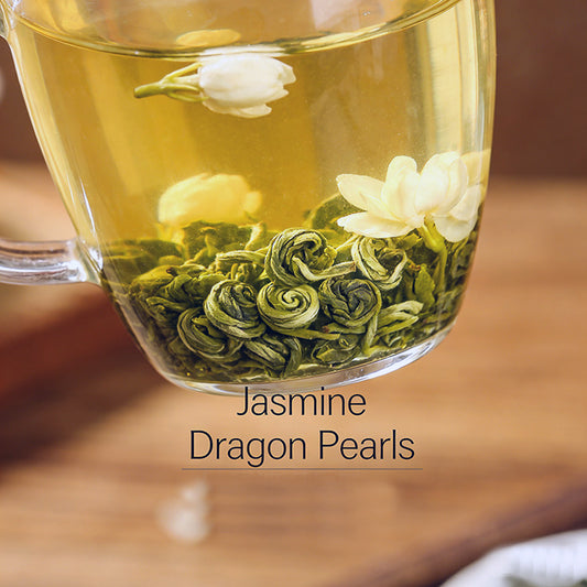 Fuzhou Jasmine Dragon Pearls - Hand-Rolled Loose Leaf Jasmine Tea, 50g Sample Size